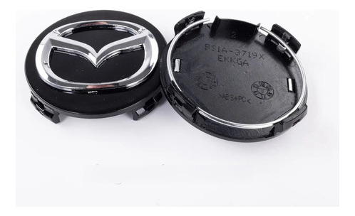 [2079 BS1A-3719X-BLACK] Tapa Copa Rin Centro  Mazda 55.7mm Negra