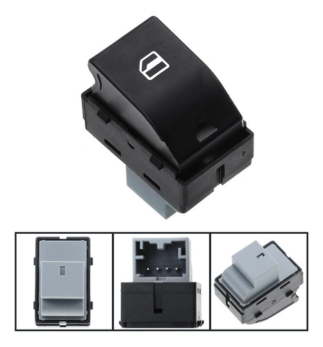 [2592 VW0113] Mando Control Elevavidrio Gol Fox Spacefox Crossfox Copiloto Negro 4 PIN